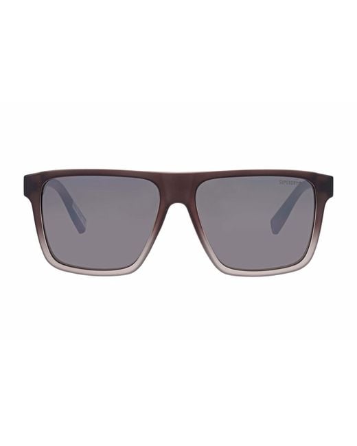 Superdry Gray Rectangle Matte Crystal Dark Gradient Mirror Sds-5046 for men