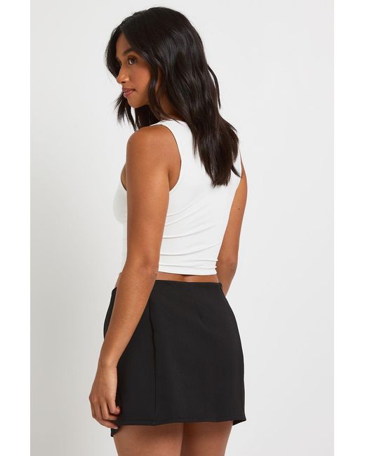 Boohoo Black Petite Tailored Mini Skirt
