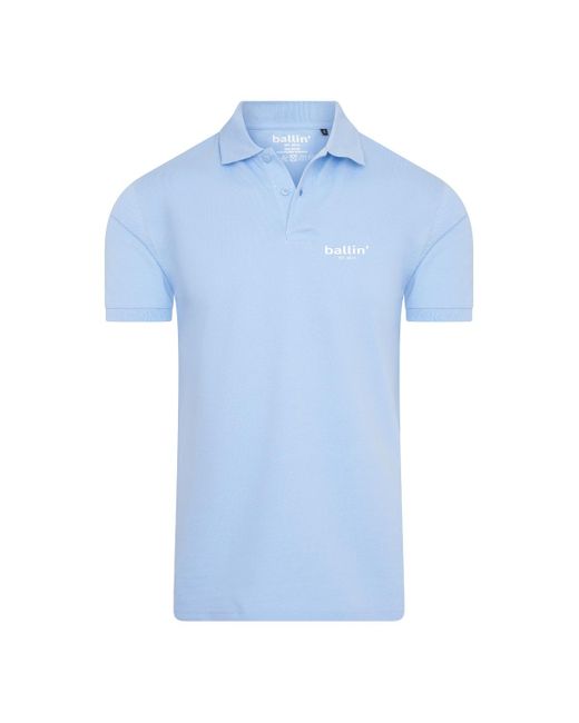 Ballin Amsterdam Est. 2013 Polo Ss Basic Polo in het Blue voor heren