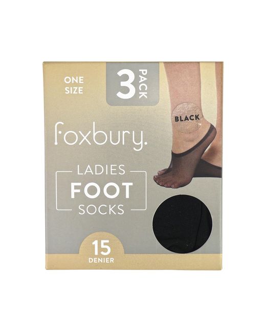 Sock Snob Black 3 Pack Ladies Invisible Pop Socks 15 Denier Lightweight No Show