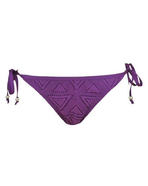 Pour Moi Purple Bora Tie Side Bikini Brief