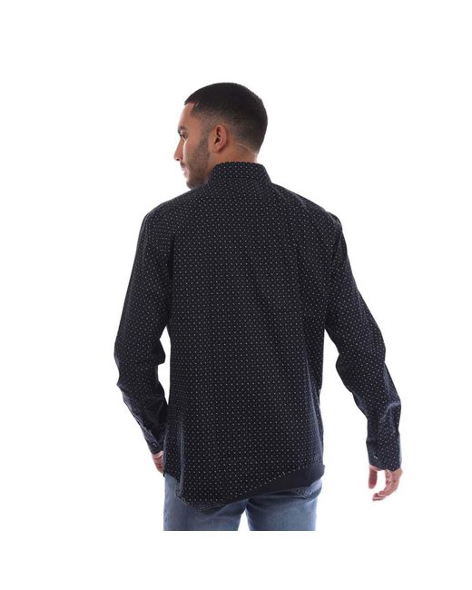 Boss Blue Joe Collared Neck Long Sleeve Oxford Shirt for men