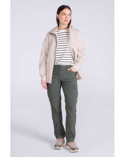 Mountain Warehouse Green 'Conniston' Zip Off Trousers Convertible Quick Dry Uv 50+ Protection Pants Polyamide