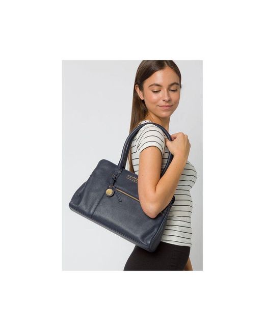 Pure Luxuries Blue 'Darby' Leather Handbag