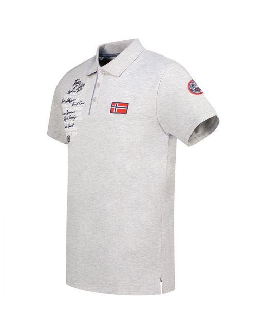 GEOGRAPHICAL NORWAY White Short-Sleeved Polo Shirt Sy1309Hgn for men