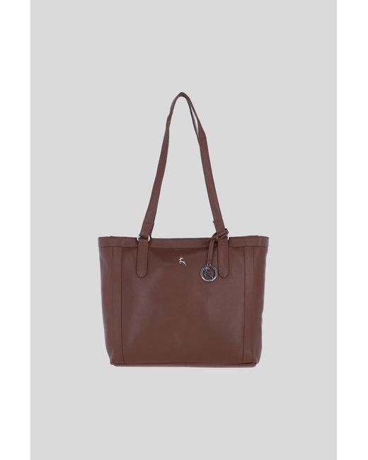 Ashwood Leather Brown 'Ballina' Genuine Shoulder Bag With Hardware