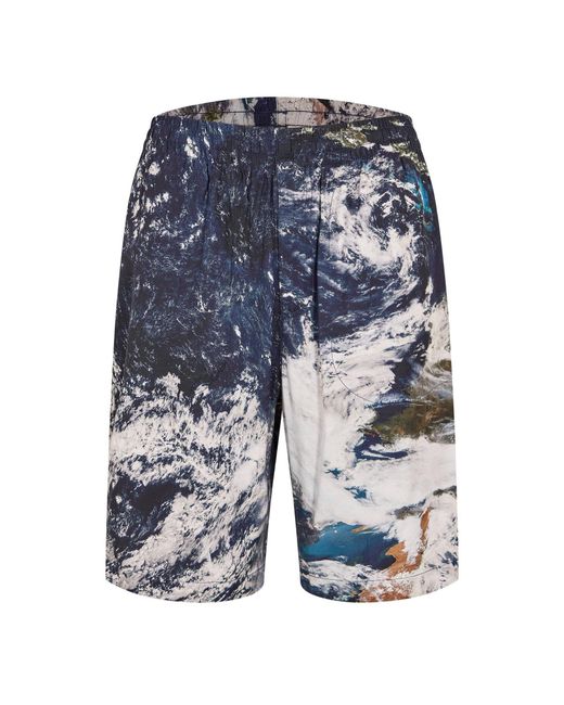 DIESEL Blue Ferg-Cmf Sweat Shorts With Elasticated Waistband for men