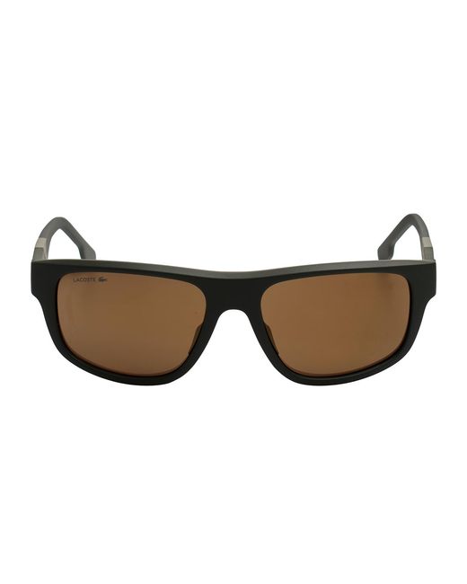 Lacoste Brown Rectangular Polycarbonate Sunglasses L6042S for men