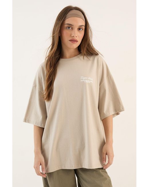 DSGN Studio Natural Outdoor Wellness And Sports Printed Oversized T-Shirt