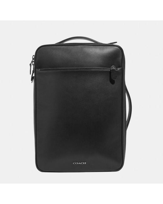COACH Black Graham Convertible Backpack for men