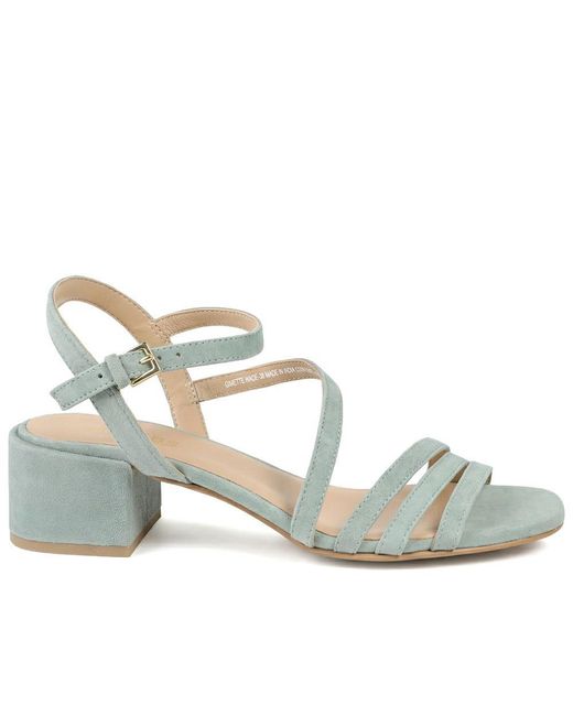 Jones Bootmaker Blue Ginette Wide-Fit Leather Sandals