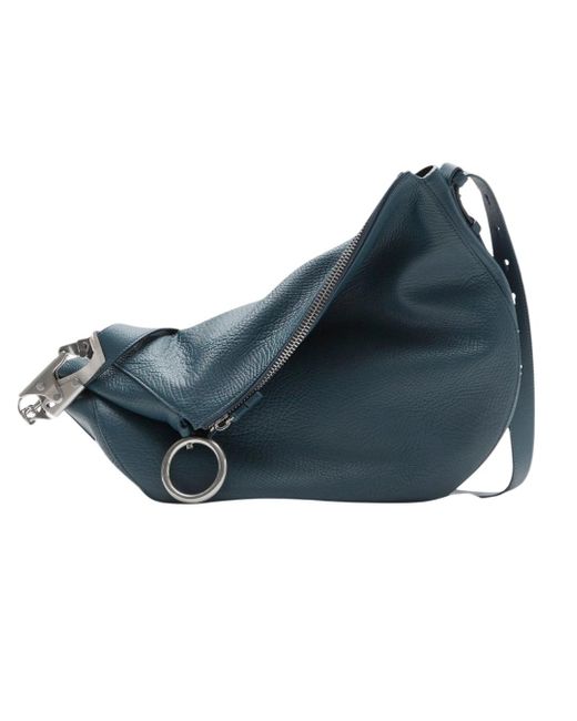 Burberry Medium Knight Marineblauwe Leren Schoudertas in het Blue