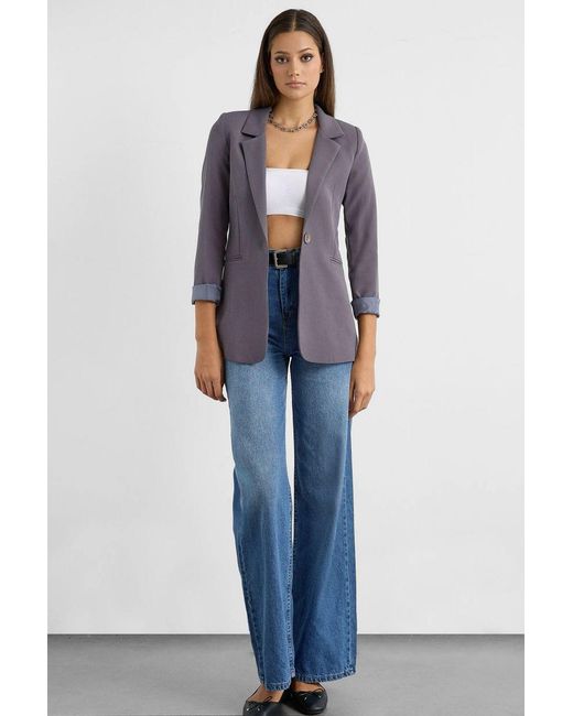 Hiccup Blue Buttoned Blazer
