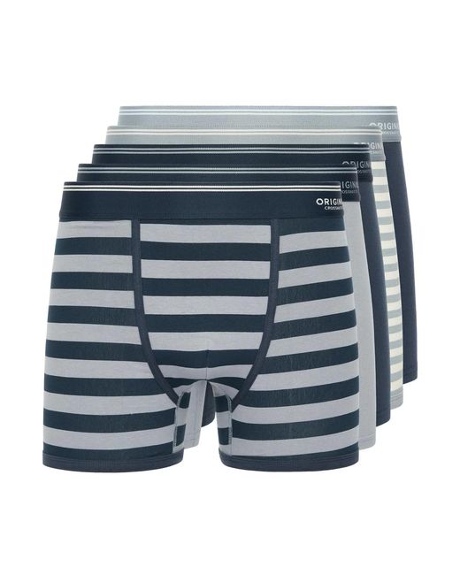 Crosshatch Blue Linatrix Boxer Shorts (Pack Of 5) for men