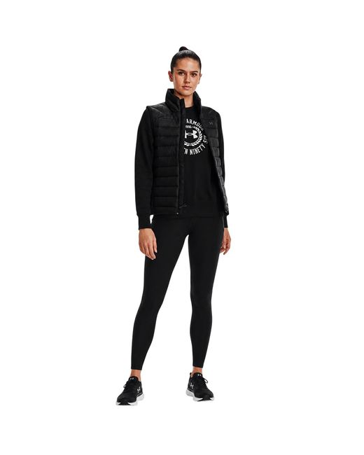 Under Armour Black Ladies Plain Padded Sleeveless Gilet Nylon