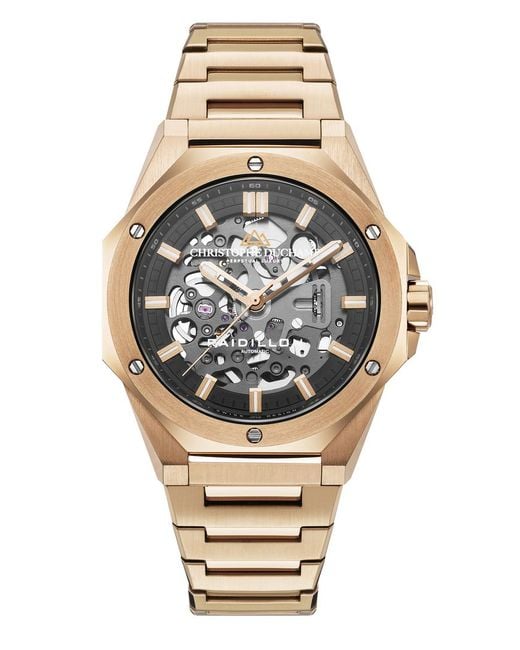 Christophe Duchamp Metallic Rose/ Raidillon Skeleton Automatic Watch 41Mm for men