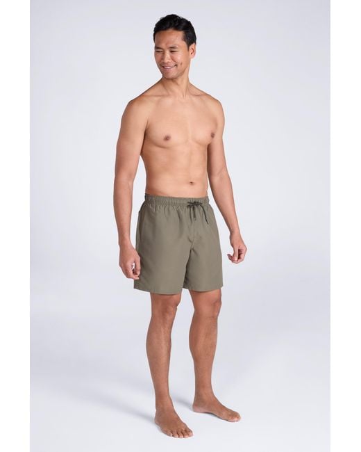 Mountain Warehouse Green 'Aruba' Swim Shorts Quick Dry Drawcord Fastening Summer Holiday Swimwear for men