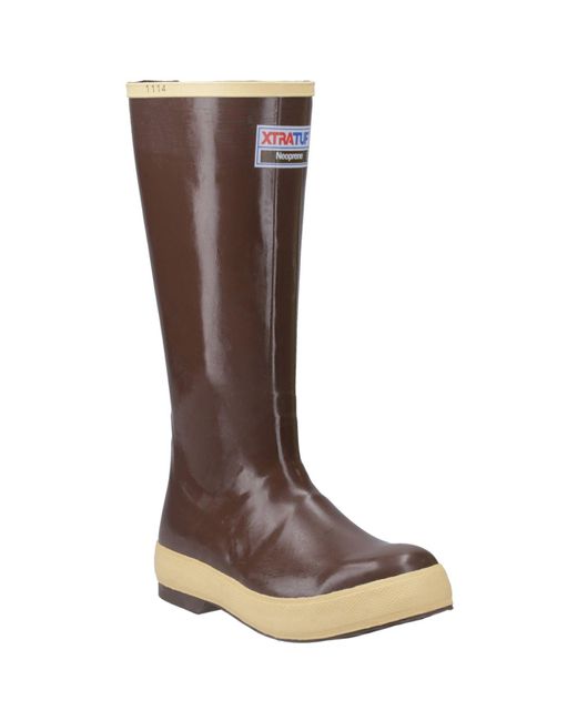 XtraTuf Brown Legacy 15" Plain Toe Rubber Copper/Tan Wellington Boots