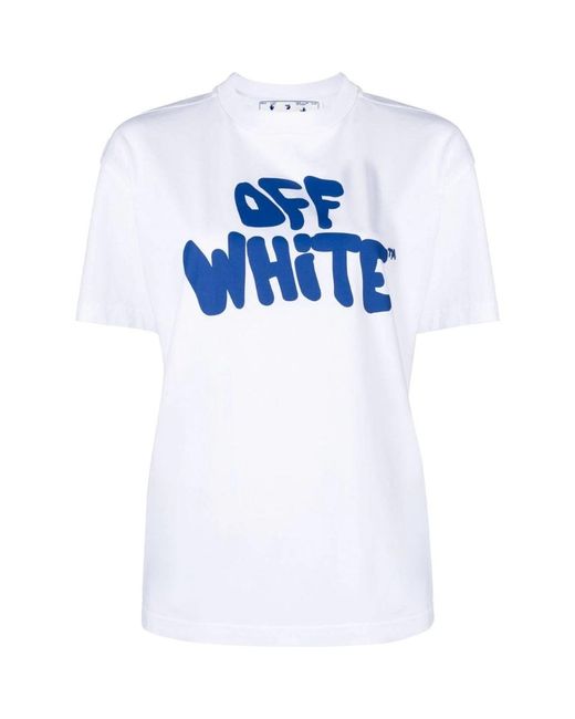 Off-White c/o Virgil Abloh White 70S Type Logo Casual Tee T-Shirt Cotton