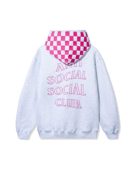 ANTI SOCIAL SOCIAL CLUB Blue Anti Social Club Assc Checkered Flag Hoodie
