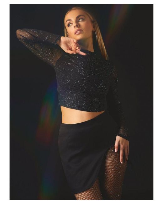 Pink Vanilla Gray Sparkle Long Sleeve Top