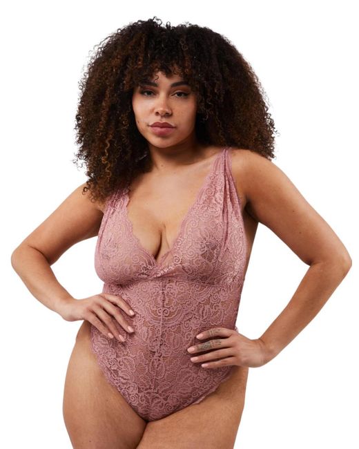 Playful Promises Brown Wolf & Whistle Ariana Bodysuit