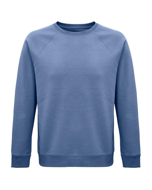 Sol's Blue Adult Space Organic Raglan Sweatshirt
