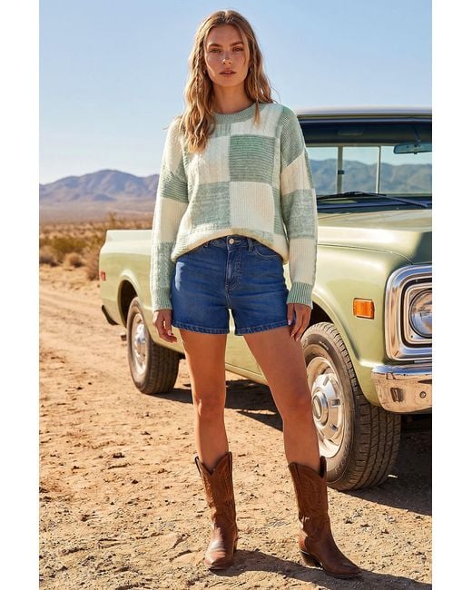 Roman Multicolor Patchwork Cable Knit Jumper
