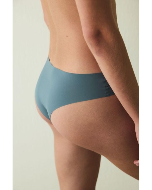 Penti Blue Mid-Waist Brazilian Panties