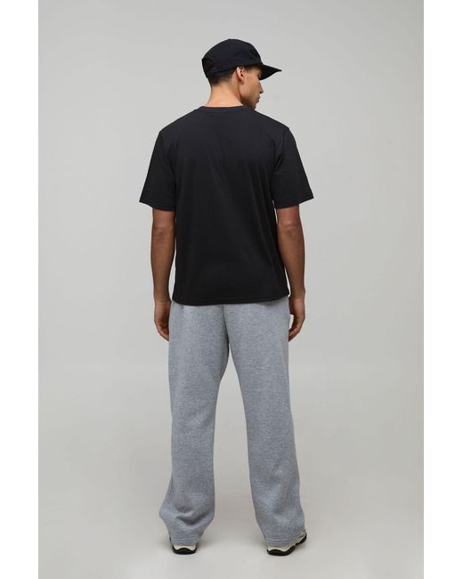 BoohooMAN Black Regular Fit Script Embroidered T-Shirt for men