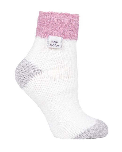 Heat Holders White Ladies Extra Fluffy Bed Socks For Lounging Around