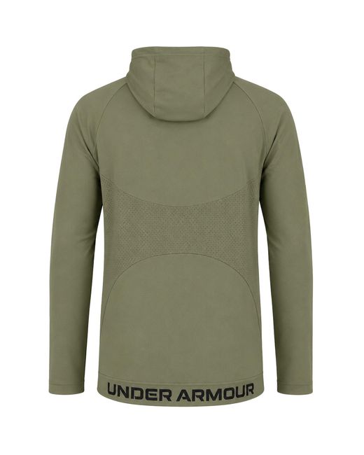Under Armour Green Woven Perforated Windbreaker Jacket for men