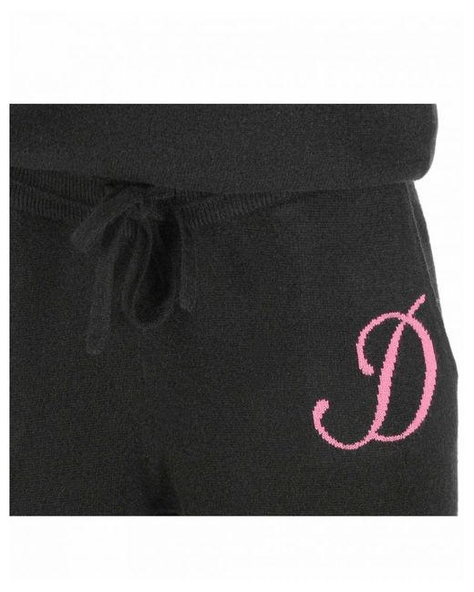 Crown of Edinburgh Cashmere Black Track Pants Morningside D
