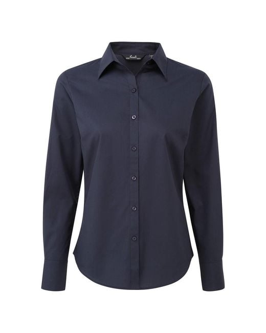 PREMIER Blue Ladies Long-Sleeved Shirt