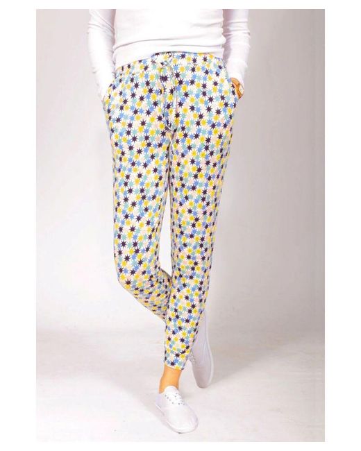 Secret Label White Mulitcoloured Star Print Lounge Pants