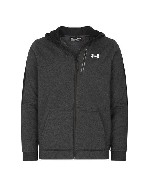Under Armour Black Threadborne Full Zip Fleece Tracksuit Set for men