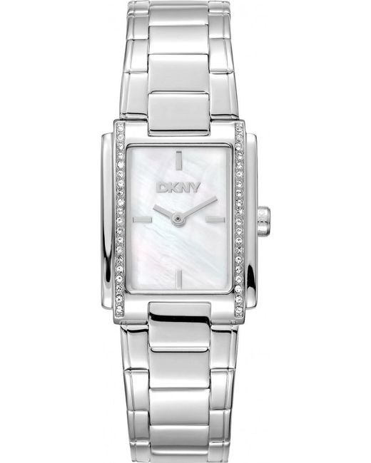 DKNY Gray Dial Crystal Accented Case Stainless Steel Bracelet Watch