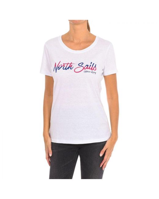 North Sails T-shirt Met Korte Mouwen Voor 9024310 in het White