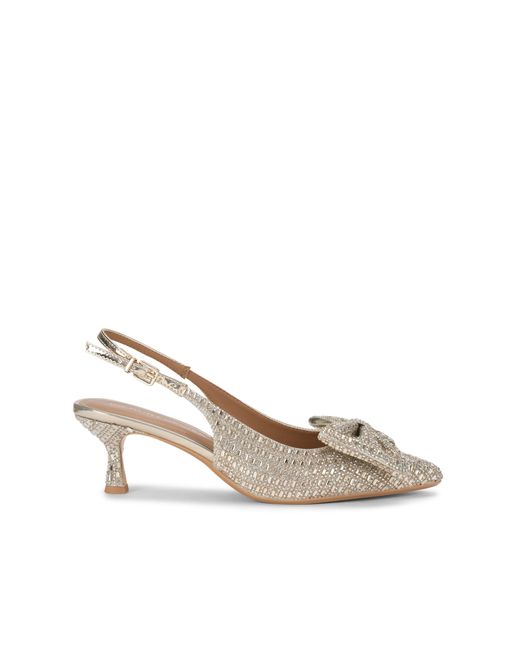 KG by Kurt Geiger Metallic Tilly Jewel Bow Heels