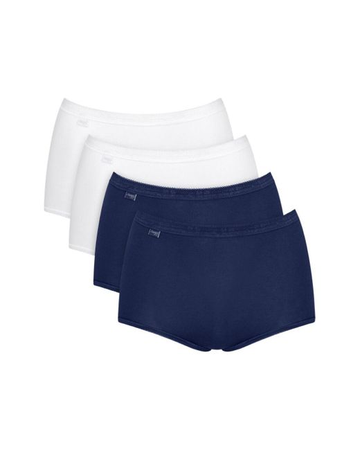 Sloggi Blue 10103326 Basic+ Maxi Brief 4 Pack