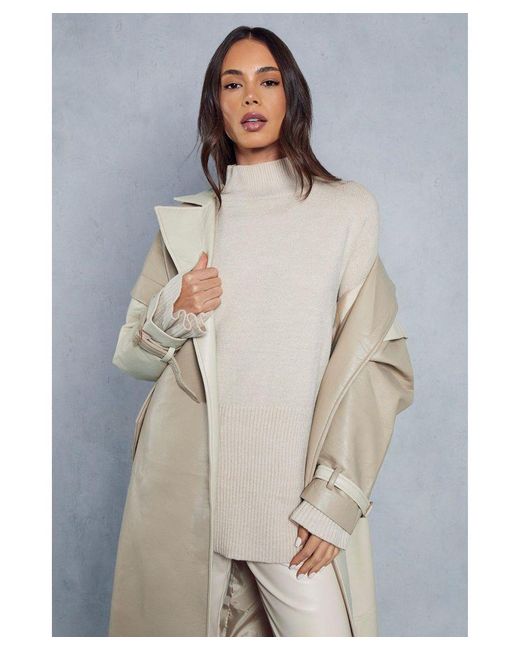MissPap Gray Flute Sleeve Knitted Jumper