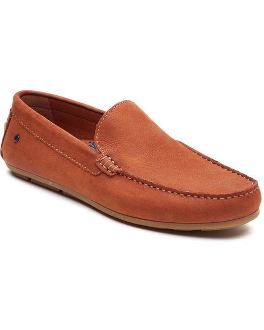 Base London Brown Moss Moccasins Leather for men