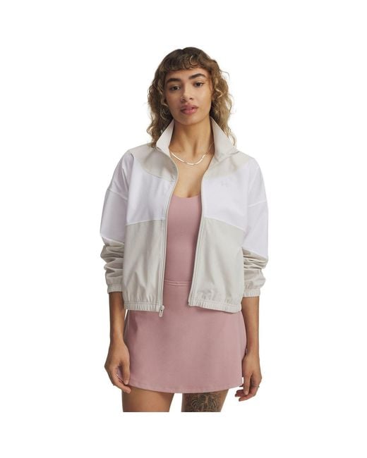 Under Armour White Rival Wvn Jacket