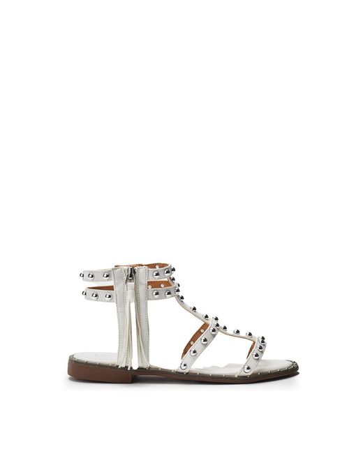 b.soleful White Saffire Sandals Faux Leather
