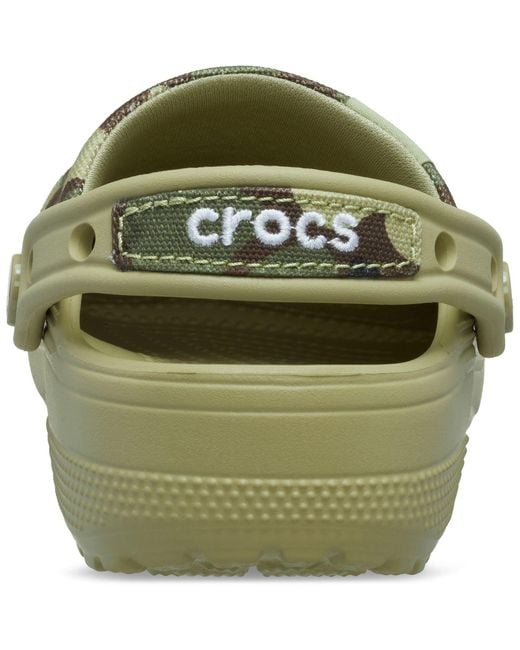 CROCSTM Green Classic Crafted Camo Textile Blend Tac Clogs for men
