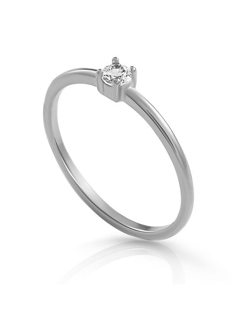 Orphelia Metallic 'Solitaire' 925 Sterling Ring
