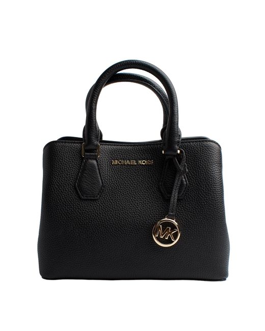 Michael Kors Black Camille 30T0Gcas1L Leather Satchel For