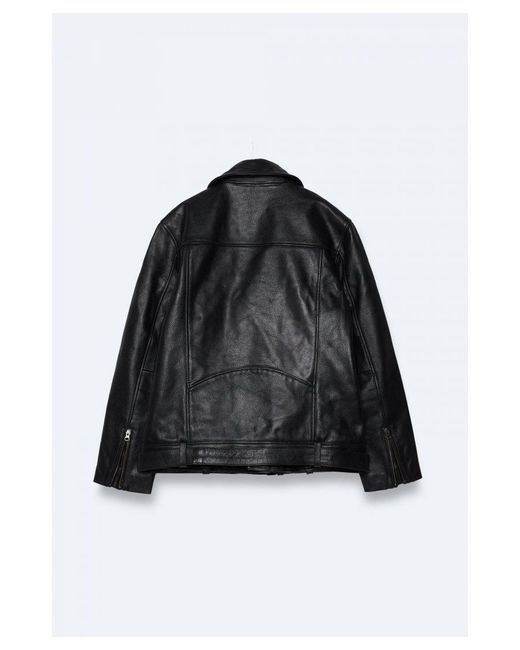 Nasty Gal Black Plus Size Real Leather Boyfriend Biker Jacket