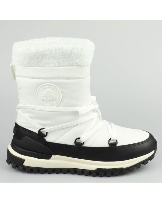 Pajar Fumi White-black Snow Boot Nylon/nubuck