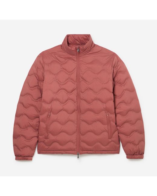 Oliver Sweeney Red Padded Funnel Neck Down Jacket for men